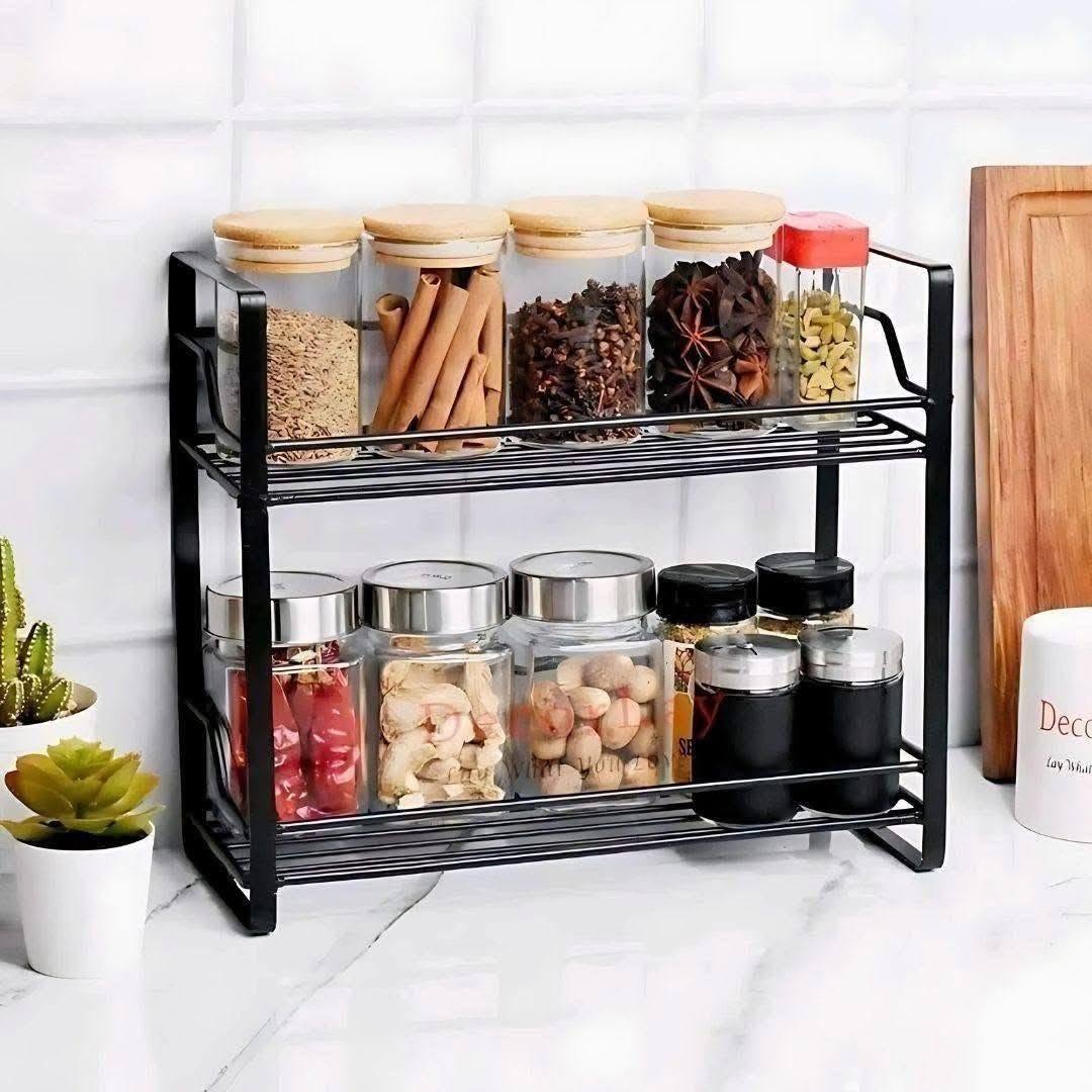Premium Quality 2 Layer Spice Jar Rack